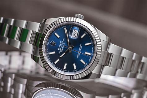 rolex datejust 41 cadran bleu|Rolex Datejust oyster steel.